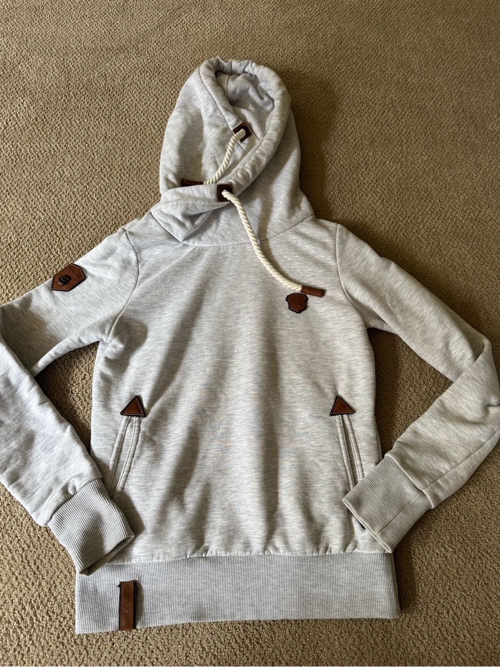 Naketano Light Gray Hoodie size small